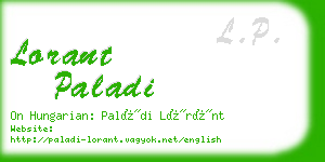 lorant paladi business card